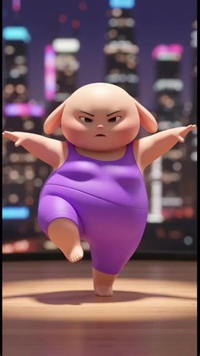 Amazing Cartoon Character's Epic Nighttime City Performance! #shorts