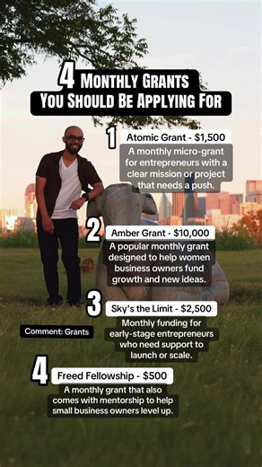 4 Monthly Grants You Apply For #grants #smallbusinessowner #foryou #fyp #xzybca
