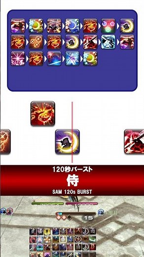 侍 120秒 バーストスキル回し GCD2.14 SAMURAI 120s BURST Rotation