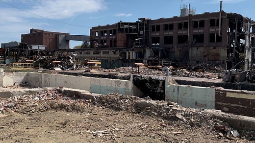 Inside the massive demolition of the former Saint-Gobain campus in Worcester