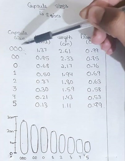 #33 Capsule sizes - B pharmacy.