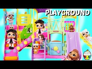 LOL Surprise Dolls Lil Sisters Play at Barbie Park - Videos For Kids