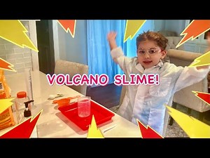 DIY Volcano Slime 🌋 | Epic Slime Eruption Science Experiment for Kids