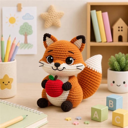 Cute Crochet Fox Plush Toy, Handmade Amigurumi Animal, Personalized Gift for Kids, Nursery Decor, Stuffed Toy, Baby Shower Gift R-07052644 - Etsy