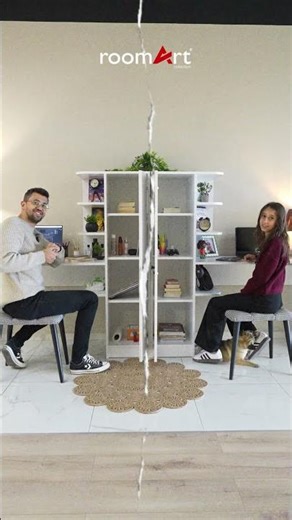 Roma Kitaplıklı Çalışma Masası | Sağ ve Sol Yön Seçenekli Modern Çalışma Masası