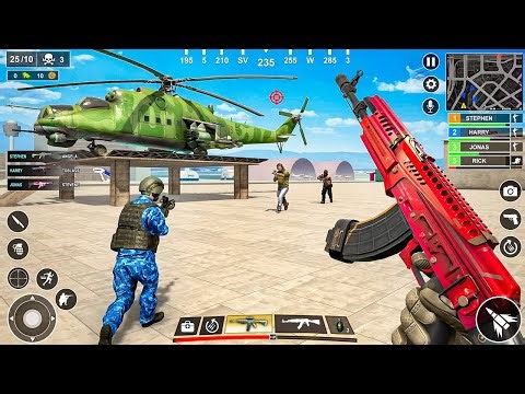 Anti-Terrorist Gun War Game - Commando Army Mission - Android GamePlay