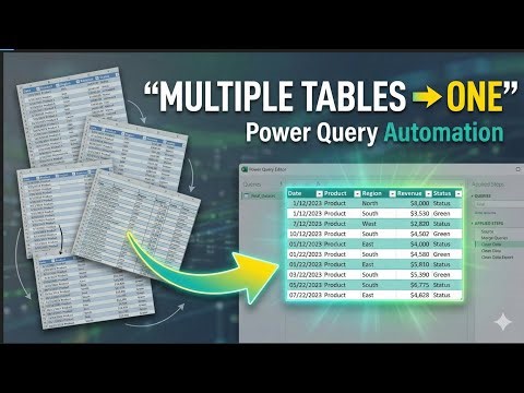 Getting Multiple Tables from Excel into Power Query | Real Project-Based Tutorial (Step by Step)