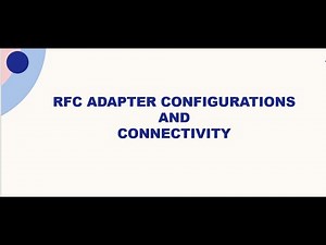 SAP CPI | RFC Adapter Configurations and Connectivity