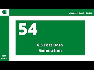 Test Data Generation in Excel | Excel Test Data Generation