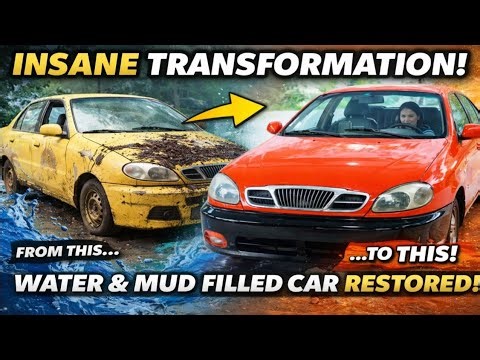 Abandoned Car Buried in Mud & Water – Epic Female Restoration