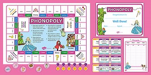 Fairy Tales Phonics Phonopoly Board Game Ages 5-7