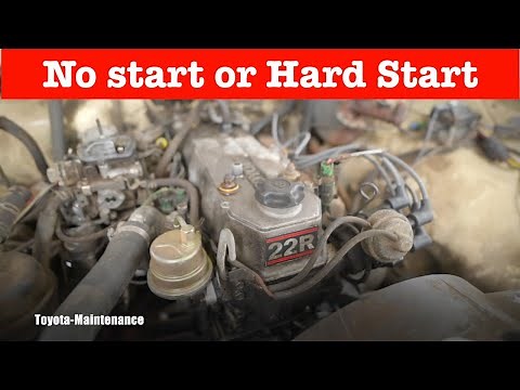 Toyota Engine 22R won't start after sitting for a while