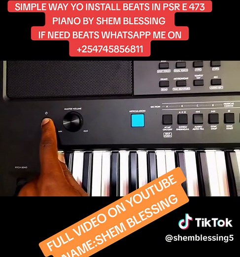 Setting Piano Beats with PSR E473 by Shem Blessing