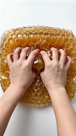 Honeycomb Slime ASMR 🍯 Satisfying Squish! #asmr #slime #oddlysatisfying #honey #shorts