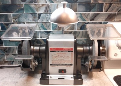 Vintage 7" Craftsman Commercial Block Bench Grinder 1/2 HP. Model 397.19440 | eBay