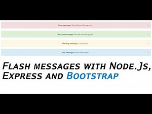 Flash messages with Node.js, Express and Bootstrap