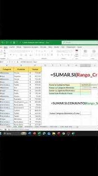 FUNCION SUMAR.SI #excel #exceltips #tutorial #exceltricks