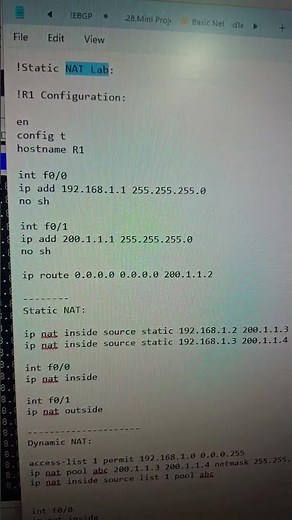Static NAT configure #cisconetworks #networkdiscovery