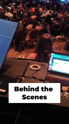 POV you step behind the tech table during the show. Operators locked in and running the room in Long Beach, California. #EventProfs #MeetingPlanners #AVTech #VirtualEvents #TechForEvents