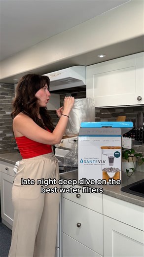 Santevia's Glass Water System: 🔬 Filters out 90 contaminants and reintroduces essential minerals like calcium & potassium 🌿 Its stunning design turns your kitchen into a wellness oasis | Santevia Water Systems
