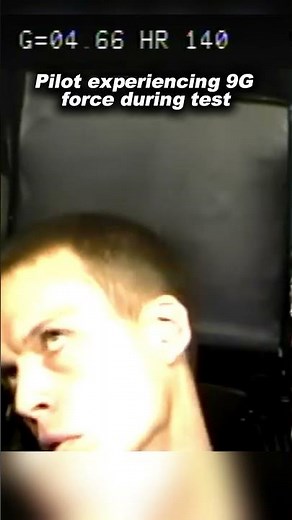 Pilot experiencing 9G force during test