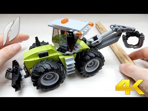 How to Build Updated Lego Forestry Tractor (Modified Lego City 60181 - 4K)