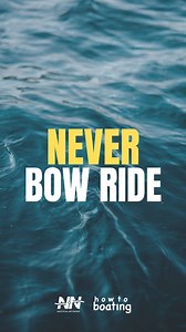 11K views · 625 reactions | NEVER BOW RIDE ⚠️ Bow riding, or sitting on the front of a moving boat, is dangerous and can lead to serious injury or even death.  Visit the link in our bio to learn more about scheduling private yacht instruction! #howtoboating #bowriding #boatingsafety #boating #howto #safeboating | How to boating | Facebook