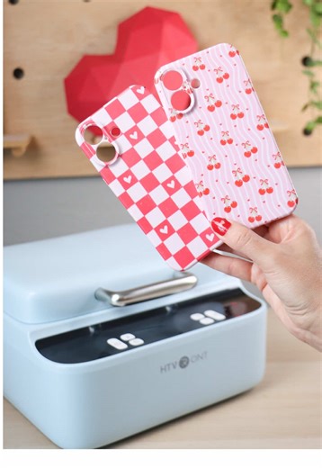 Made some gifts for my Galentines 💖 These were the perfect Valentine’s presents for my friends and SO easy to make using my HTVRont Phone Case Press 📱🔥 I used fun patterns for the designs, but you could totally customize them with photos of your loved ones too 🥹💕 If you’ve been thinking about getting this press, check the @HTVRONT link in my bio they’ve got an amazing Valentine’s Day promo going on 💘💸 H17 Phone Case Heat Press: Code: lucky17 (For standard kit A & standard kit B=$120 OFF) 