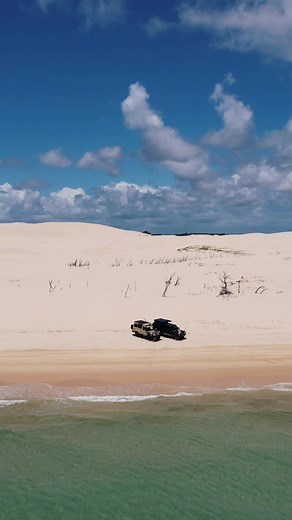 Exploring Sandy Cape in a Landcruiser on Fraser Island