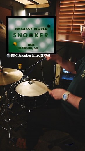 R̲i̲c̲h̲a̲r̲d̲ ̲S̲m̲e̲a̲t̲o̲n̲ on Instagram: "🎱BBC SNOOKER INTRO 1996 That intro really reminds me of the PS1 start up 😂 Cheers @matt.scott.00 for letting me know the snooker is today 💪 #bbcsnooker #snooker #drumcover #tvintros #ScottishDrummer #Drumming #TamaDrums #YamahaDrums #IstanbulCymbals #DrumGear #NewMusicScotland #ScottishMusicScene #InstaDrummer #Drummingdaily Drums, Cymbals and Sticks from: @istanbulagop @ludwigdrumseurope @yamahadrumsofficial @promarksticks"