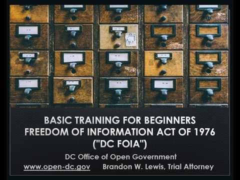 DC FOIA Basic Training for New FOIA Officers March 19, 2026 Meeting Recording