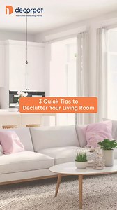3 Quick Tips to Declutter Your Living Room 1)Create Functional Zones: Designate specific areas for different activities (reading, relaxing, etc.) and use storage solutions like bins or baskets to keep those zones organized. 2)Limit Surface Items: Keep coffee tables and shelves clear by limiting decor and essentials to just a few carefully chosen items. This creates a cleaner, more inviting space. 3)Limit Furniture: Reduce the number of furniture pieces to create more open space, making the room 