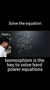 Isomorphism is the key to solve hard power equations 2 #education #thinking #math's #math #mathematics #calculation #equation | Test And Tutor