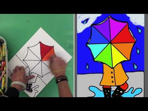 Color wheel umbrellas