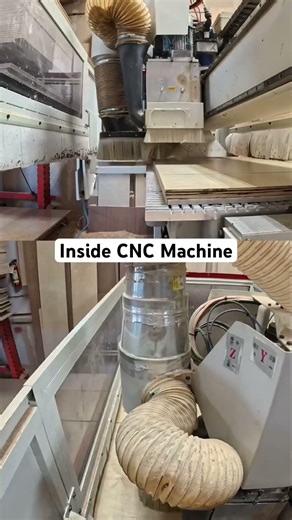 Inside the CNC Machine Cutting Cabinet Doors in Real Time 😳🔧