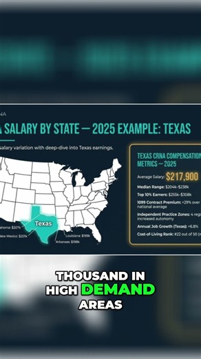 CRNA Salary in Texas: Earn Over $200K! #shorts