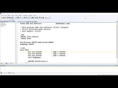 Assembly Language | Lecture 14 | Adding and subtracting example with MASM