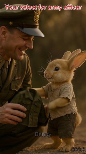 “The Rabbit Who Became an Army Officer 💂 | Inspirational Animated Story” #shorts #ai #animal