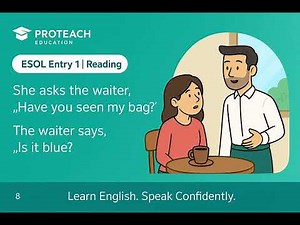 The Lost Bag | ESOL Entry 1 Story | Learn English with ProTeach Education