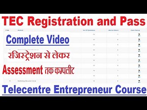 TEC Registration and Exam Complete Video | CSC TEC Registration | CSC TEC Video 2021-22