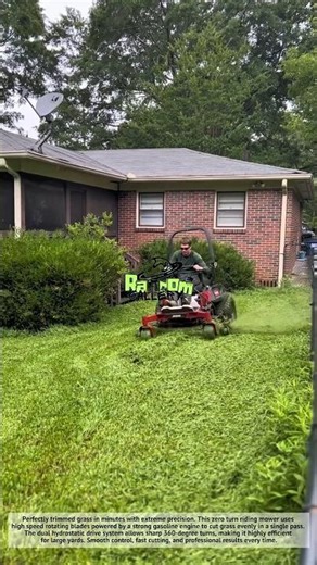 Amazing, Insane Zero Turn Lawn Mower Speed! Perfect Clean Cut Every Time 🌱