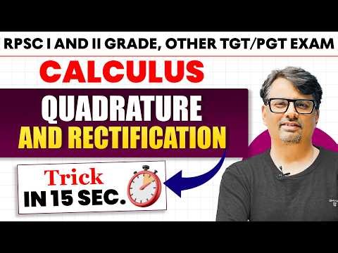 RPSC 1st & 2nd Grade Maths | 15 SEC. Trick | CALCULUS | Quadrature & Rectification | GP Sir