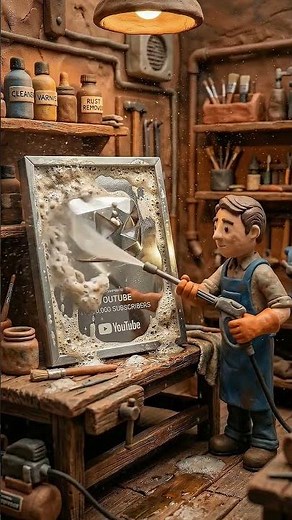 cleaning the diamond play button