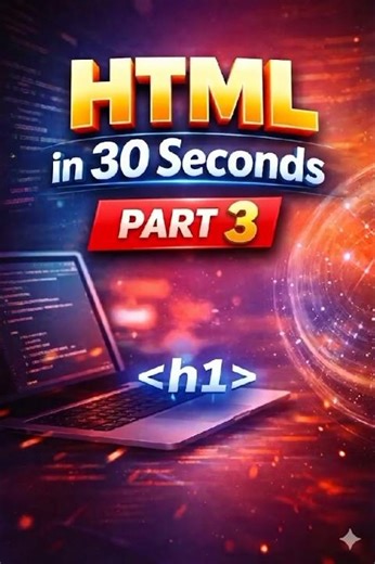 Master HTML Headings in 30 Seconds 🔥 (h1 to h6)