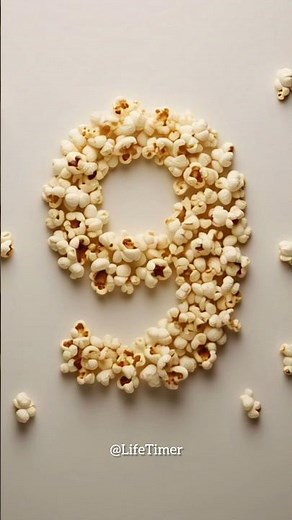 Fun Popcorn Timer ⏳ 9 to 0 Countdown #FastTimer #timer #shorts