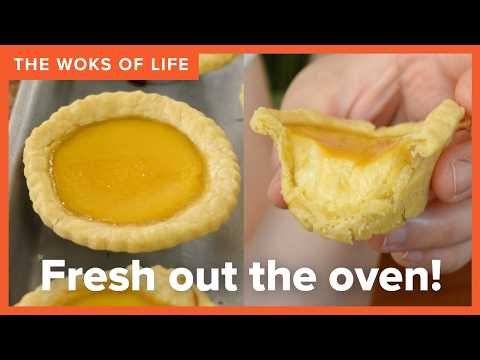 Hong Kong Egg Tarts (Dan Tat) - Flakey pastry and glassy egg custard!
