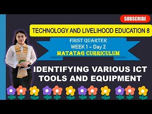 TLE 8: Q1_Week 1- Day 2: IDENTIFYING VARIOUS ICT TOOLS AND EQUIPMENT ||MATATAG CURRICULUM