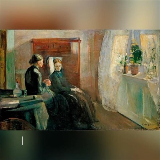 The melancholic rhythm of life // Spring (1889) by Edvard Munch #painting #art