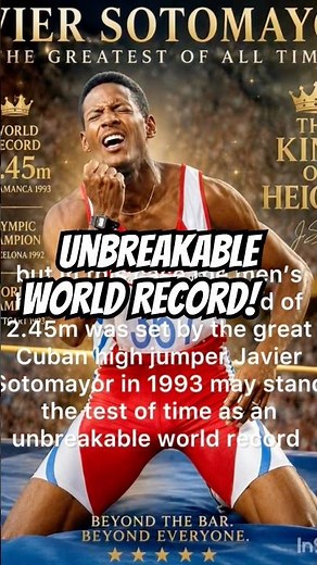Javier Sotomayor world record high jump of 2.45m Is An Unbreakable WR! #trackandfield #highjump