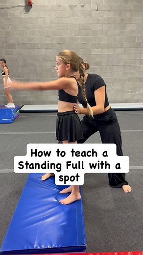 Rosie on Instagram: "How to teach a Standing Full with a spot✨ • • • • • • • • #tumbling #Gymnastics #Dancer #Dance #Gymnast #Tutorial #step #Acro #Acrobatics #TumblingTricks #Coach #Teacher #Teach #LearnWithMe #Tumble #Cheer #Cheerleader #Flips #Backflip #tumblingislife #coachrosie"